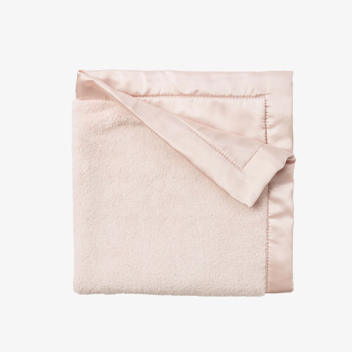 ELEGANT BABY Pale Pink Satin Trim Flannel Fleece Baby Security Blankie