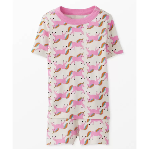 HANNA ANDERSSON Unicorn Print Short Sleeve John Pajama Set