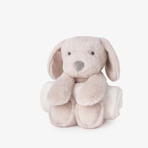 ELEGANT BABY Puppy Bedtime Huggie Plush Toy with Blanket