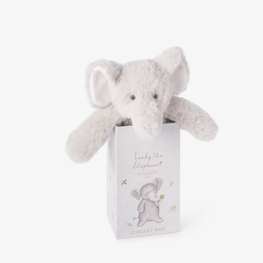 ELEGANT BABY Lucky the Elephant Snuggler Plush Security Blanket w/ Gift Box