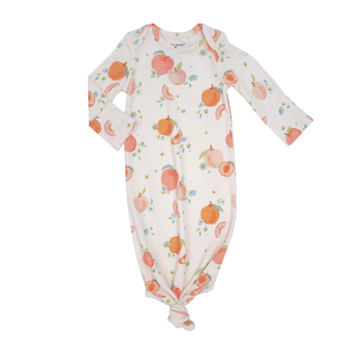 ANGEL DEAR Spring Peaches Knotted Gown - 0-3M