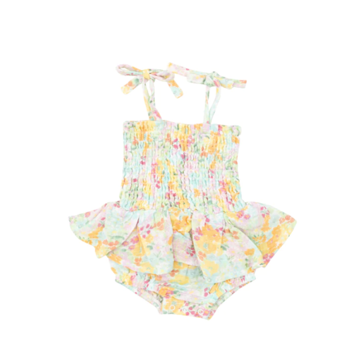 ANGEL DEAR Spring Meadow Smocked Bubble with Skirt