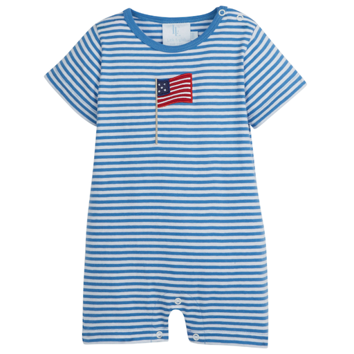 Little English Applique Romper in Flag