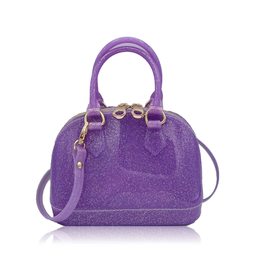 CARRYING KIND Cate Jelly Bag in Purple Sparkle