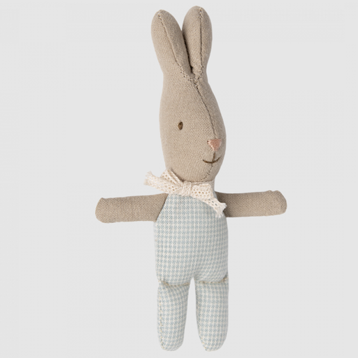 MAILEG Rabbit, My - Light Blue Check