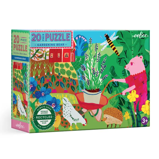 EEBOO Gardening Bear 20 Piece Puzzle