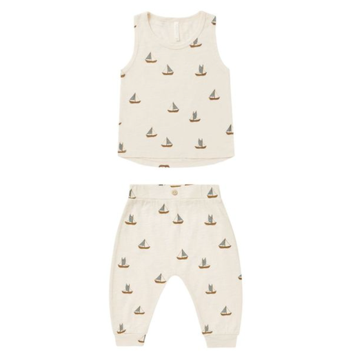RYLEE & CRU Tank & Slouch Pant Set in Sailboats