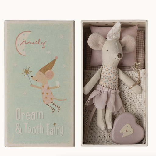 MAILEG Tooth fairy mouse, Little sister in matchbox