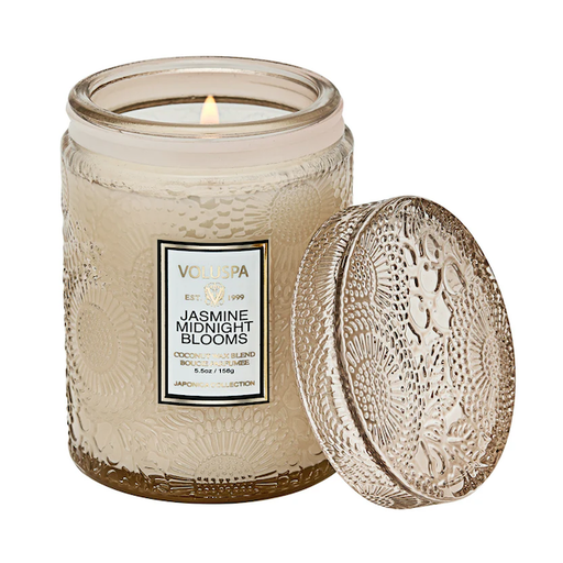 Voluspa Jasmine Midnight Blooms Small Jar Candle