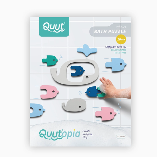 Quut Toys Quut Bath Puzzle - Bath Time Is Even More Fun! Bath Toys - Whale