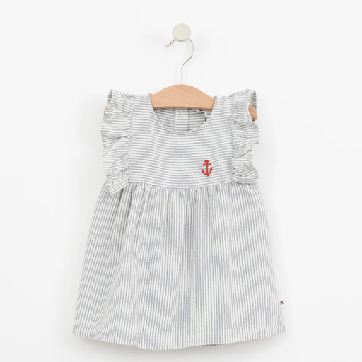 BATELA Anchor Striped Baby Dress