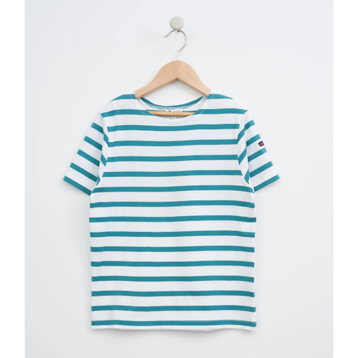 BATELA Short Sleeve Striped Cotton T-Shirt