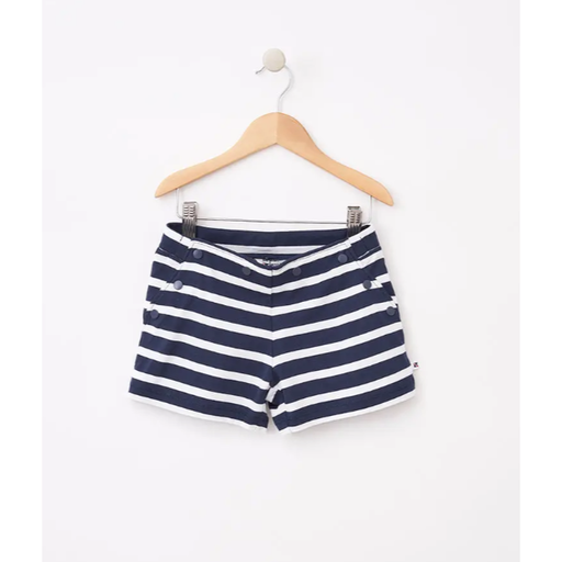BATELA Nautical Stripe Cotton Shorts