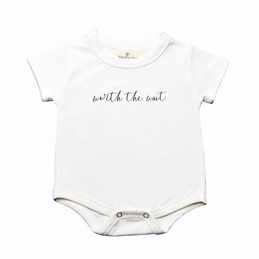 TINY VICTORIES New Baby - Worth the Wait Short Sleeve Onesie