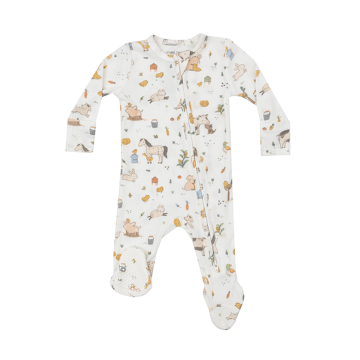 ANGEL DEAR Farm Babies - 2 Way Zipper Footie