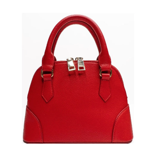 Carrying Kind Charlotte Pebbled Pleather Purse in Santa Red