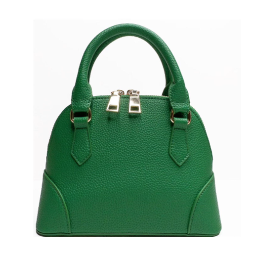Carrying Kind Charlotte Pebbled Pleather Purse in Mistletoe Green