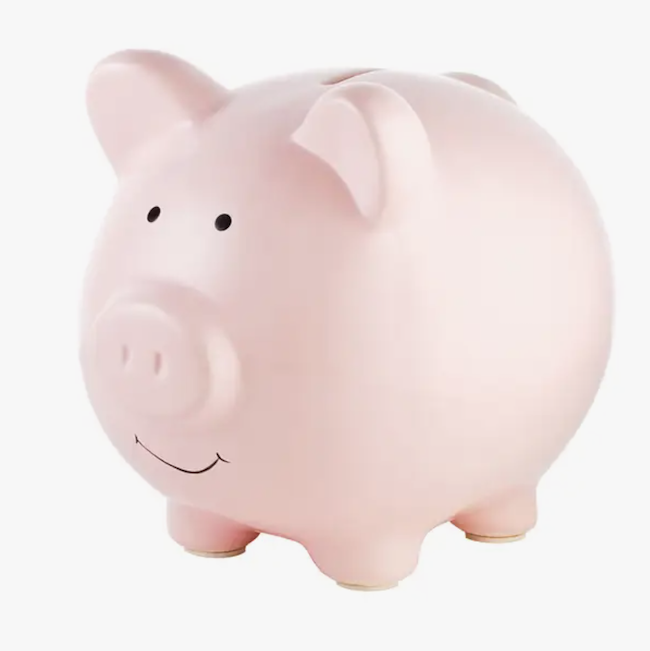 Pearhead Ceramic Piggy Bank in Pink