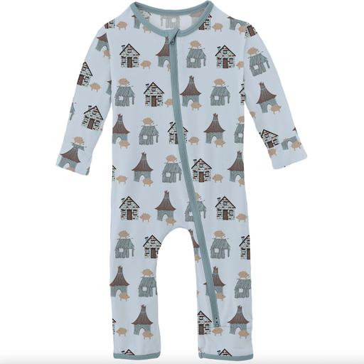 KICKEE PANTS Print Coverall with 2 Way Zipper in Three Little Pigs