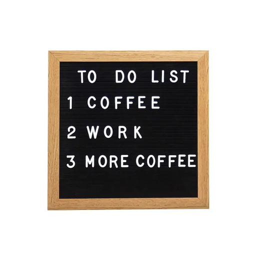 Pearhead Natural Wood Black Felt Letterboard Set