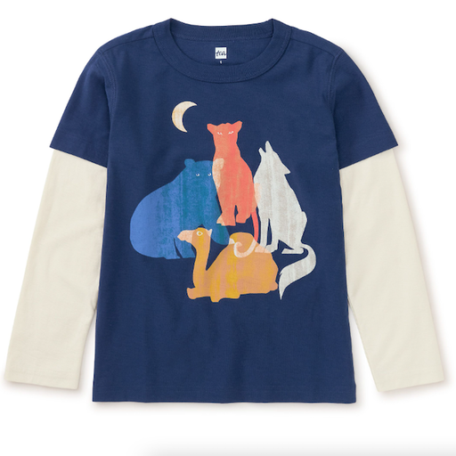 Tea Animal Friends Layered Tee