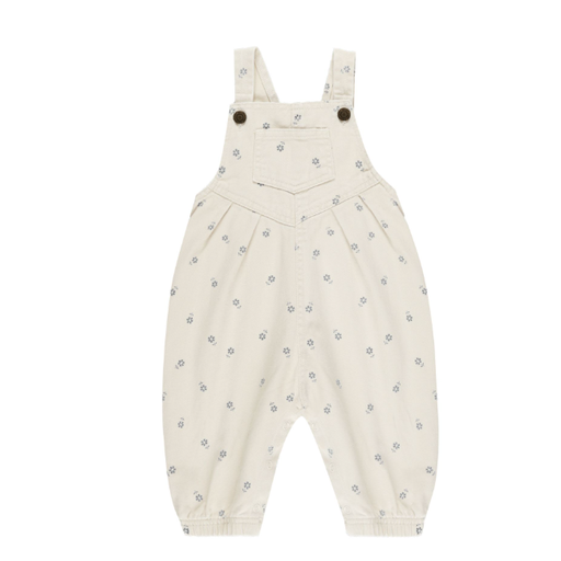 RYLEE & CRU Vintage Overall in Blue Daisy