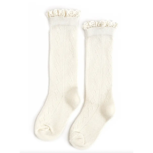 Little Stocking Co. Fancy Lace Top Knee High Socks