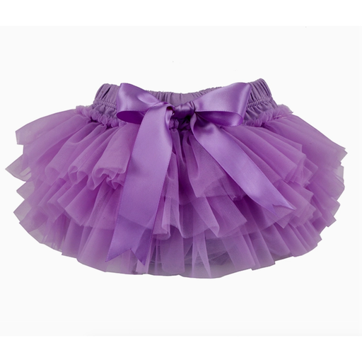 Couture Clips Baby Tulle Ruffle Tutu with  Satin Ribbon