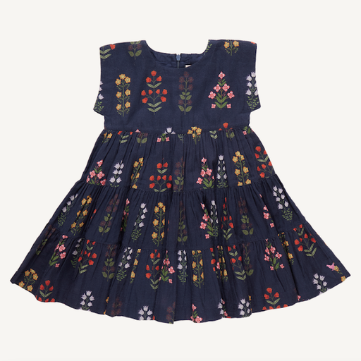 Pink Chicken Peachy Dress - Navy Field Floral