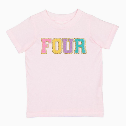 Sweet Wink Fourth Birthday Patch Short Sleeve T-Shirt