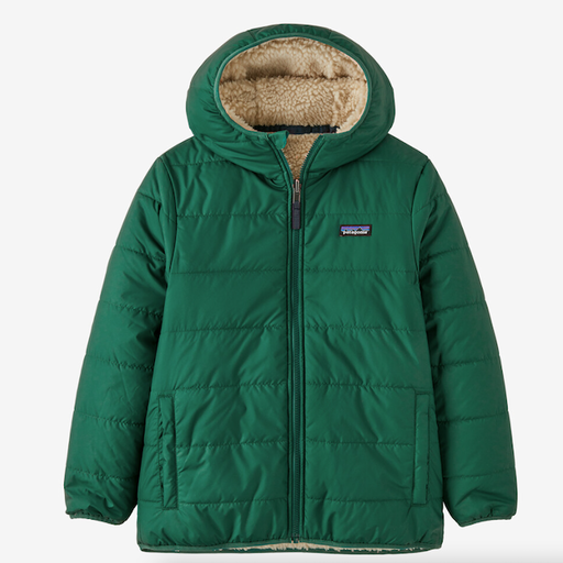 Patagonia Kids' Reversible Ready Freddy Hoody in Conifer Green