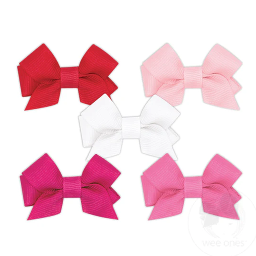 Wee Ones Five Tiny Front-Tail Grosgrain Bows