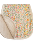 Mushie Organic Cotton Muslin Burp Cloth 2-Pack in Pastel Blooms/Fog