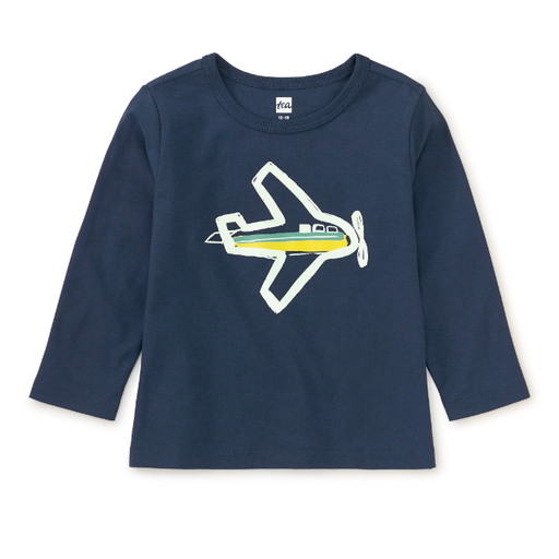 Tea Glow Plane Baby Graphic Tee