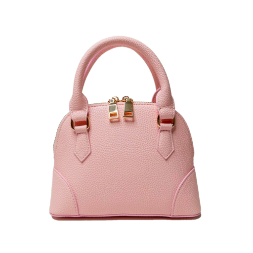 CARRYING KIND Charlotte Pebbled Pleather Purse - Petal pink