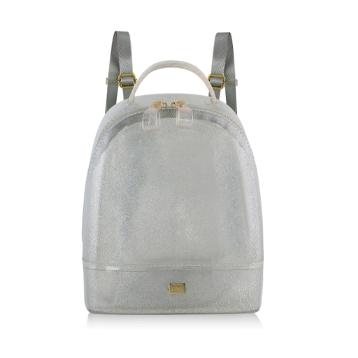 CARRYING KIND Dolly Mini Backpack In Silver Sparkle