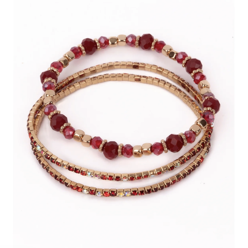 Great Pretenders Boutique Ruby Red Bracelet Set