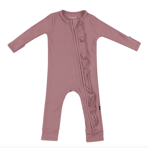 Kyte Baby Ribbed Ruffle Zipper Romper