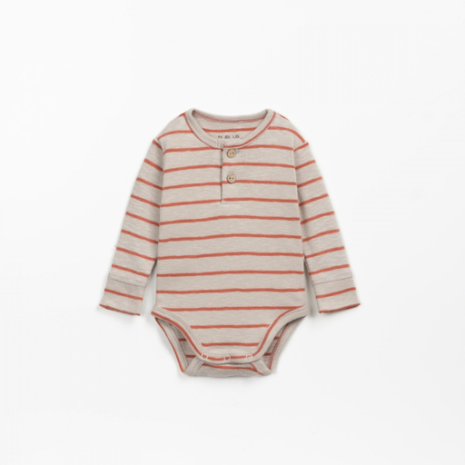 Play Up Striped Bodysuit with Coconut Buttons