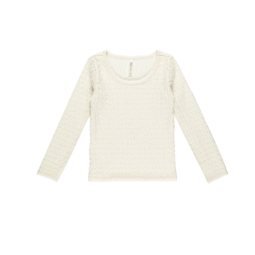 RYLEE & CRU Textured Long Sleeve Top