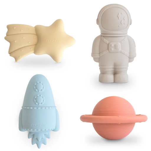 Mushie Space Mold Free Bath Play Set - 4 Pack