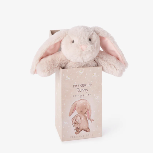 Elegant Baby Annabelle Bunny Snuggler Plush Security Blanket with Gift Box