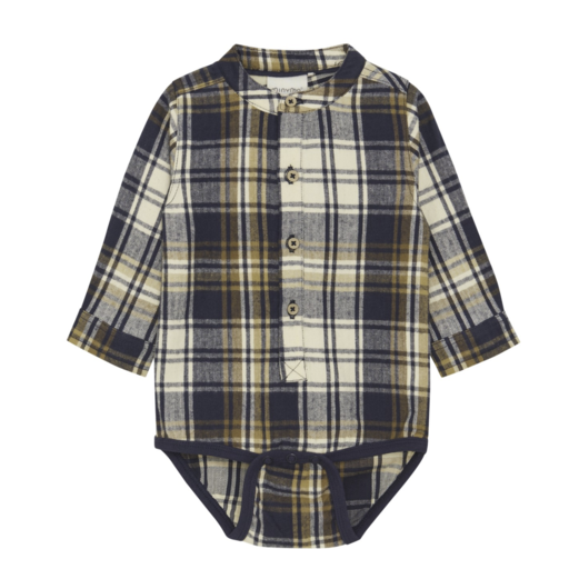 Minymo Long Sleeve Check Bodysuit