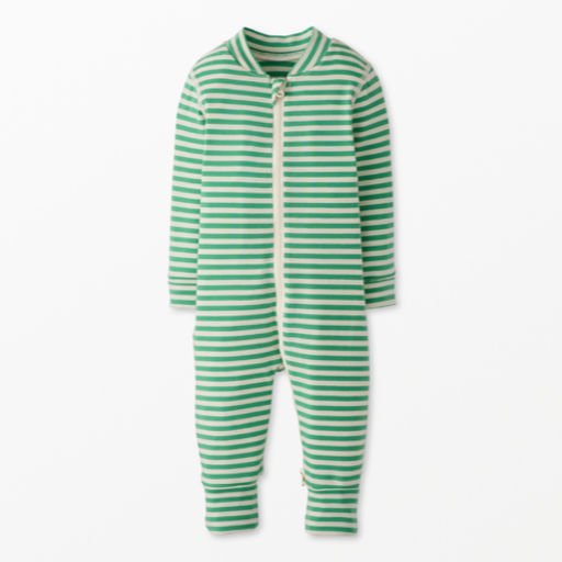 Hanna Andersson Baby Striped 2-Way Zip Sleeper in Hannasoft