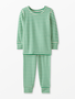 Hanna Andersson Kids Striped Long John Pajama Set in Hannasoft