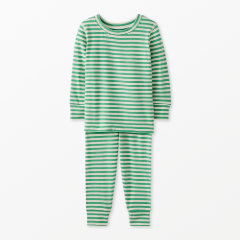 Hanna Andersson Kids Striped Long John Pajama Set in Hannasoft