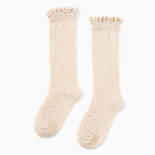 Little Stocking Co. Fancy Lace Top Knee Highs