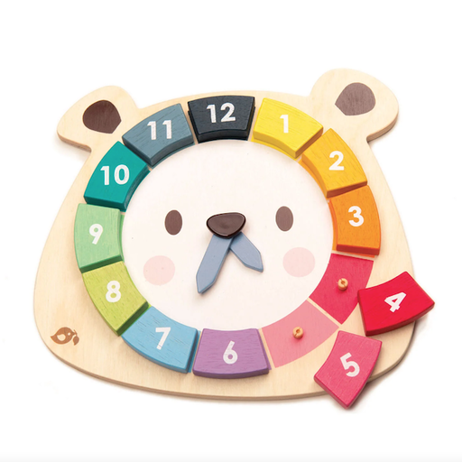 Tender Leaf Bear Colors Clock