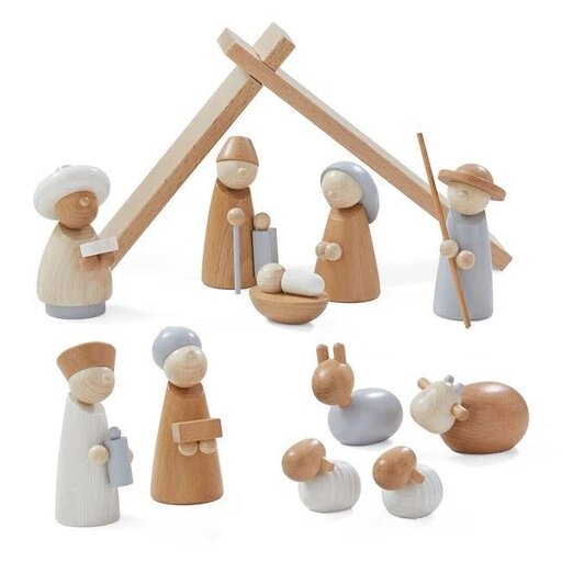 Haba Natural Wood Nativity Set