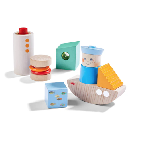Haba Discovery Boat Wooden Building Blocks Set